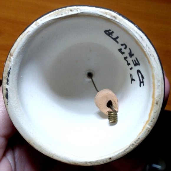 FIMA DERUTA BELL Ceramic Italian Pottery "ASSISI" HAND PAINTED HANDMADE GENUINE - Picture 3 of 6